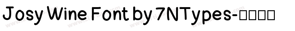 Josy Wine Font by 7NTypes字体转换